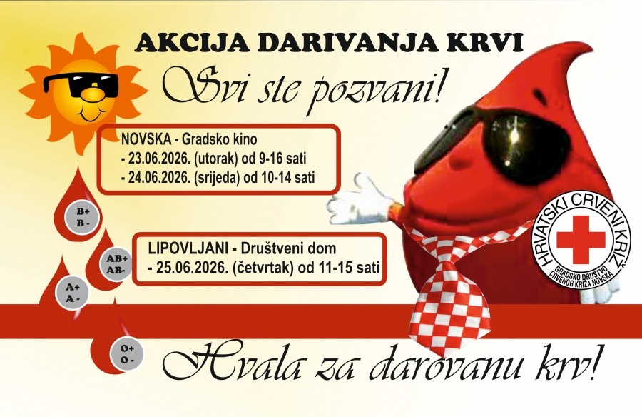 Akcija darivanja krvi, lipanj 2026.